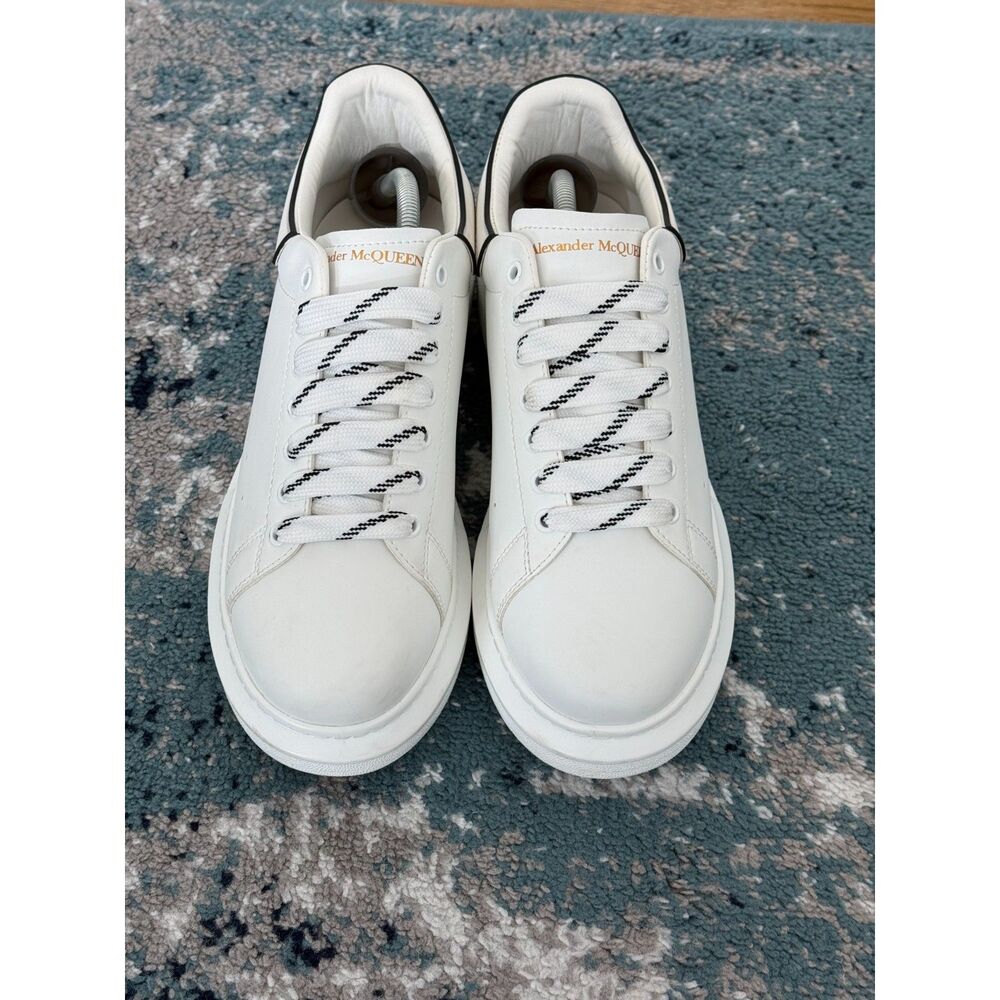 Alexander McQueen - Oversized White & Black Lace-Up Men's Sneakers - Size 11 - Picture 3 of 6